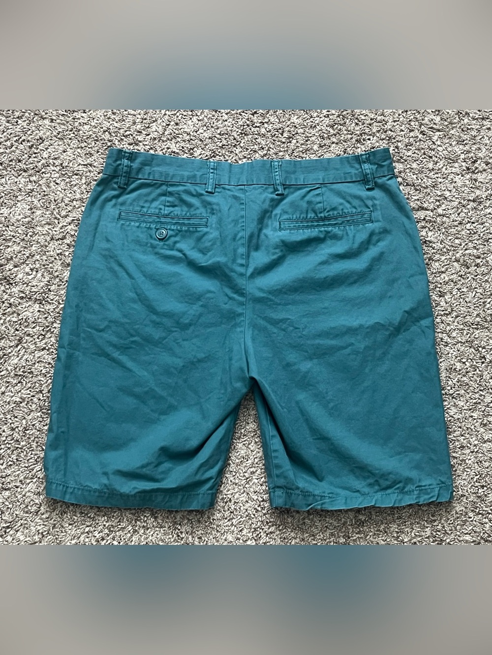 Old Navy Teal/Grey Flat-Front Chino Shorts set, like new - Picture 12 of 15